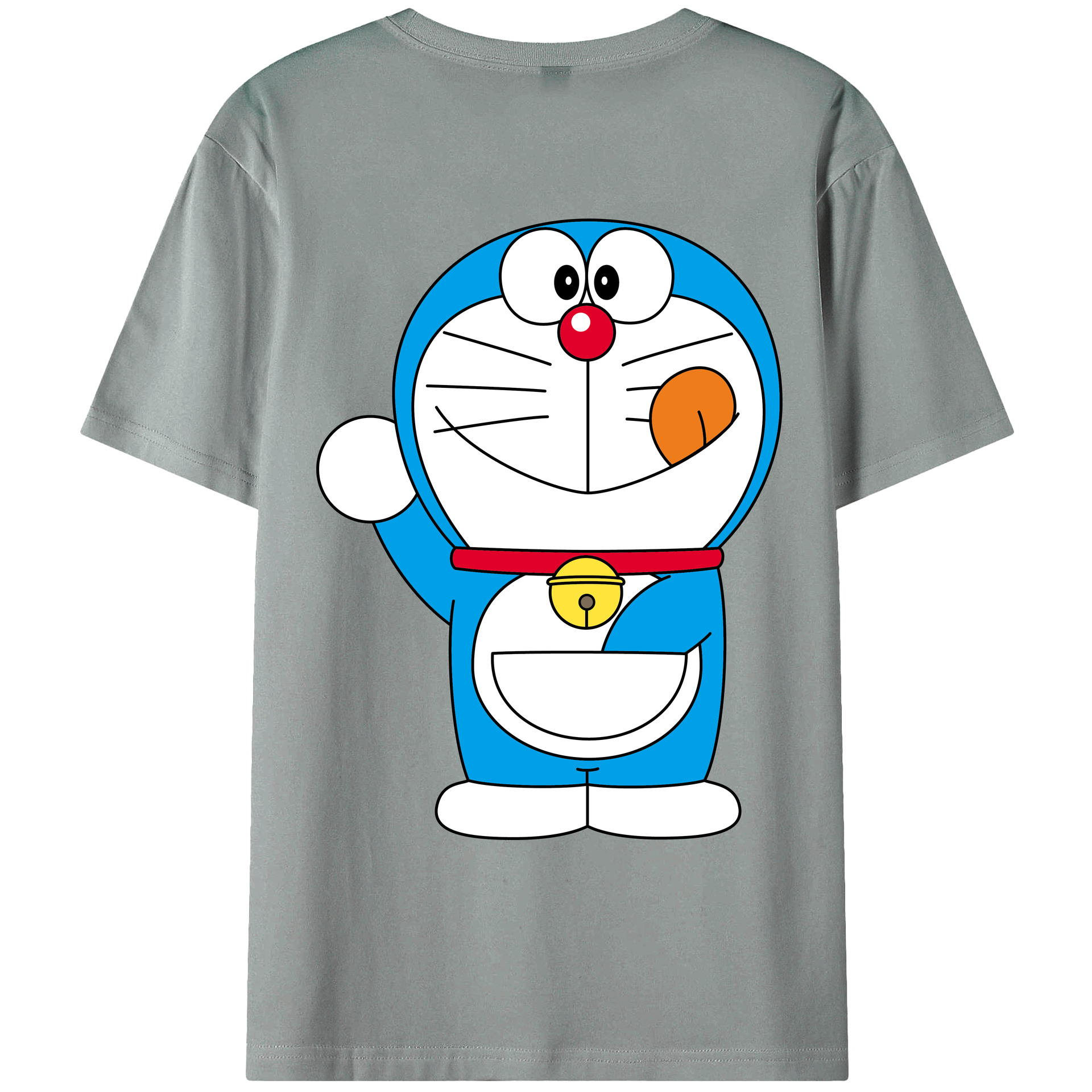 （画像用） ドラえもん Doraemon 綿100％ メンズ半袖Tシャツ（バックプリント） 通気性